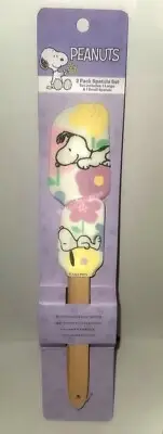 2 PEANUTS SNOOPY SPRING SILICONE SPATULAS SET. 1 LARGE & 1 SMALL.