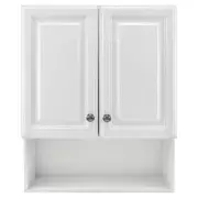 Glacier Bay 23.1"x27.9" Rectangular White Framed Surface Mount Medicine Cabinet