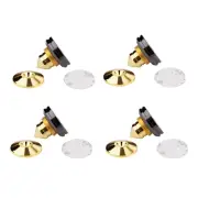 4*Shockproof Speaker Spike Copper Stand Feet Cone Base Pads Stick-on Mat