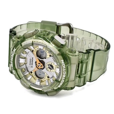 G-Shock S-Series Transparent Green Women's or Kids Sports Watch GMA-S120GS-3A