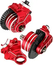 Steel 37T&13T Upgrades Part Differential Case for 1/10 Senton/Bigrock/Granite/Vorteks 3S BLX,Kraton/Outcast 4S BLX,1/8 Infraction/Typhon/Vendetta 3S BLX.Transmission Set Diff Gear.Red(2PCS)