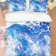 3D Blue Abstract Sea Pattern Quilt Cover Set Bedding Set Pillowcases 42
