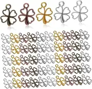 [COHEALI] 100 Pcs Four-leaf Charms Lucky Charm Jewelry Keychain and Earring Accessories