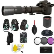 500MM 1000MM TELEPHOTO ZOOM LENS + LARGE BACKPACK FOR NIKON D3000 D3100 D3400