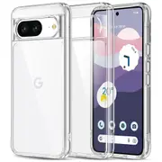 Google Pixel 8 (6.2”) Ultra Slim Premium Crystal Clear TPU Gel Back Case by MEZON – Shock Absorption, Wireless Charging Compatible (Pixel 8, Gel)