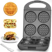 Multi Stuffed Waffle Maker Thick, Belgian Mini Waffle Maker Flip, Nonstick Break