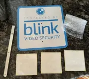 New Blink Security Yard Sign Aluminum Post 3 Stickers Alarm Camera Deterrant
