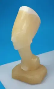 Vintage Egyptian Nefertiti Pharaoh Onyx Stone 4" Tall Figure.