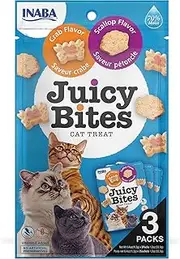 INABA Juicy Bites Scallop and Crab Flavor, 33.9 Grams