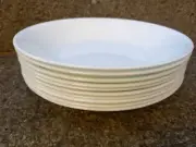 Set 10 Corelle Winter Frost White Shallow Pasta/Soup/Salad/Serving 8-1/2" Bowls