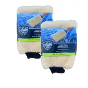 2 pack Synthetic Wool Wash Mitt Auto Drive Interior & Exterior