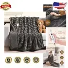 Ultra-Soft Electric Throw Blanket 50x60" - 6 Heat Levels & Safe Auto Shut-Off