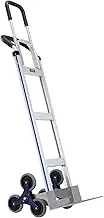 VEVOR Stair Climbing Cart, 250 kg Load Capacity, Aluminum Hand Truck Dolly with Dual Handles, Integrated Frame & Nonslip Rubber Wheels, Multipurpose Stair Climber for Warehouse Shopping Airport