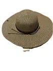 CALIA Women's One Size Beach Summer Floppy Sun Hat Natural Black / Baige
