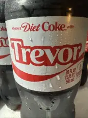 Share a Coke with Trevor 2025 Personalized Gift Coca Cola Bottle 20oz Diet