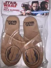 New In Package Star Wars Jedi Mule Slippers Disney Size 6-8 MSRP $41.99