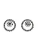 COACH 鏤空圓圈玻璃鑽鑲嵌針式耳環（銀色）_廠商直送