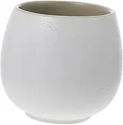 GRIRIW Delicate Ceramic Tea Cup White Drinking Water Container for Home Use Unique Design and Practical for Long Term Tea Enjoyment