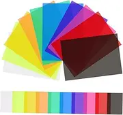 Angoily 20pcs Pet Film Sheets Lighting Filter Sheets Light Gels Easy Cut Double-Sided Protection