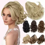 12in Lady Pony Tail Short Curly Claw Ponytail Clip Hair Extensions Real As Human