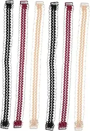 [MOBUTOFU] Invisible Lace Shoulder Straps 3 Pairs Replacements Bra Straps for Women Antislip Style