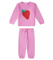 [Stella McCartney Kids] Stella McCartney Kids Cotton fleece tracksuit Y 3 pink
