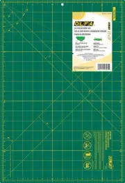 OLFA Double-Sided Self-Healing Rotary Mat 12"X18"-Green 1160024