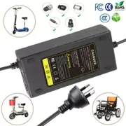 60V/48V/42V/36V/24V Electric Scooter Battery Charger Ebike Bicycle Power Adapter