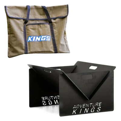 Adventure Kings Portable Steel Fire Pit Easy Setup + Portable Firepit Canvas Bag