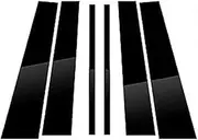 QASULER for Land, for Rover, Lr2 Freelander 2 2006-2015 Carbon Fiber Polished Pillar Posts 6PCS Window Trim Cover BC Column Sticker Car Window Trim Cover