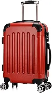 [Ｗoowayo] Carry On Luggages Suitcase 20inch Hard Suitcase Business Travel Luggage,Portable Suitcases with Wheels Double Zipper Luggage Suitcases (Red 20inch)
