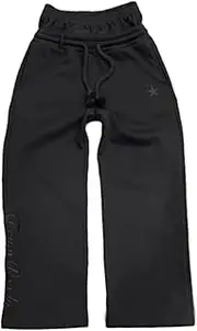 [Dynict] Mens Y2K Wide Leg Sweatpants Drawstring Double Waisted Baggy Hip-Hop Vintage Pants Gym Workout Trousers