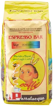 COFFEE PASSALACQUA DEUP - DECAFFEINATED - ESPRESSO BAR - PACK 1Kg COFFEE BEANS