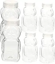 Cabilock Airtight Honey Jars 6pcs Bear Honey Bottle Candy Storage Jar Random Color