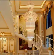 Atmospheric K9 crystal ceiling chandeliers elegant simplicity villa lighting