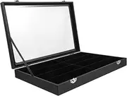 [BESTYASH] Slot Sunglass Organizer Display Case Durable Eyeglass Storage Box with Soft Lint Lining Compact Design for Retail Home Use for Multiple of Glasses