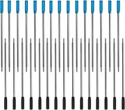 4.5” Replaceable Ballpoint Pen Refills, 30 Pack Smooth Writing Ballpoint Refills for Cross Style Pen (Black and Blue Ink Refills)