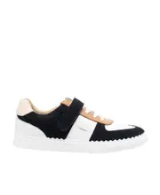 Round head lace-up sneakers 38 Black