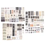 Vintage Scrapbook Supplies Pack (200 Pcs) for Art Journaling Junk Journal6998