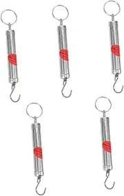 Gatuida 5pcs Cylindrical Spring Scale Weight Scale Hanging Scales Weight Scale Portable Hand Scale Portable Scale Spring Scales Scale for Fish Small Hanging Scale Small Scale Travel Scale