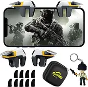 Mikirini Mobile Phone Game Controller for Android & iPhone, Game Controller Compatible with PUBG Mobile/Knives Out/Call of Duty Mobile, Phone Triggers for Gaming with Sensitive Shoot and Aim (Boy)