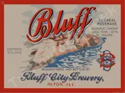 Bluff City Brewery Bluff Beverage Label 18" x 24" Metal Sign