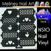 NS10 Heart Love Nail Vinyl Sticker decoration Stencil Vinyls Art Pattern