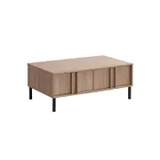 Gaea Rectangular Tea Coffee Table 2-Drawers Oak