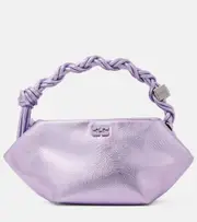 [Ganni] Ganni Bou Mini metallic leather shoulder bag One Size metallic