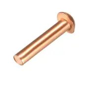 100 Pcs 5/64inch x 25/64inch Round Head Copper Solid Rivet Fasteners