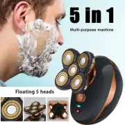 Head Shavers for Bald Men 5 in 1 Electric Shaver Cordless Beard Rotary Shaver AU