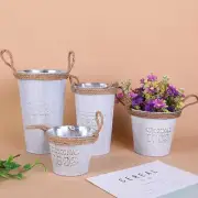 Galvanised Metal Tin Watering Can Container Planter Barrel Basket Garden