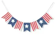 4th of July American Flag Banner - Patriotic Banner, Patriotic Bunting, 4th of