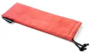 Chamois Drawsting Eyeglass Case in Red C-347
